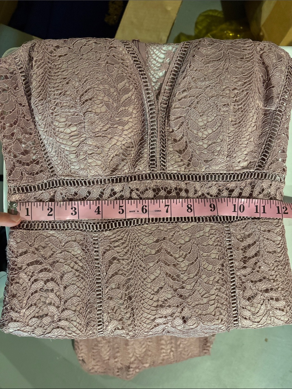 Bhldn Connor crochet dress in mauve - Picture 7 of 9
